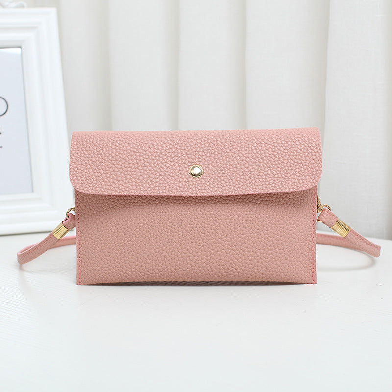 Fashion Double Layer Mini Lychee Pattern Small Square Bag