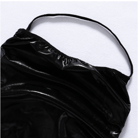 Patent leather skirt