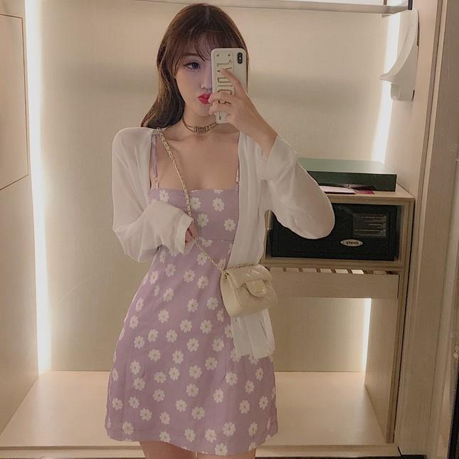 Summer New Korean Style Slim And Thin Printed Skirt Female Floral A-Line Skirt
