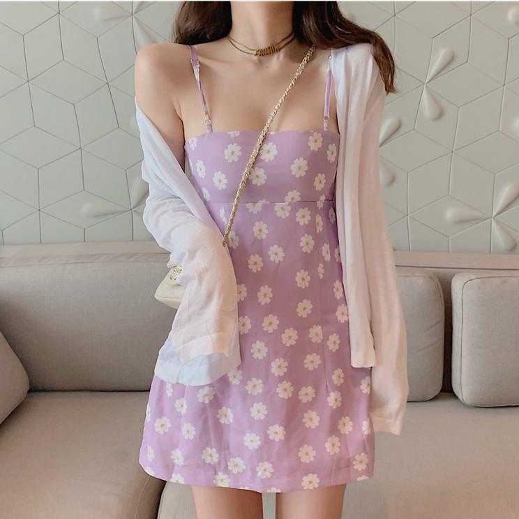 Summer New Korean Style Slim And Thin Printed Skirt Female Floral A-Line Skirt