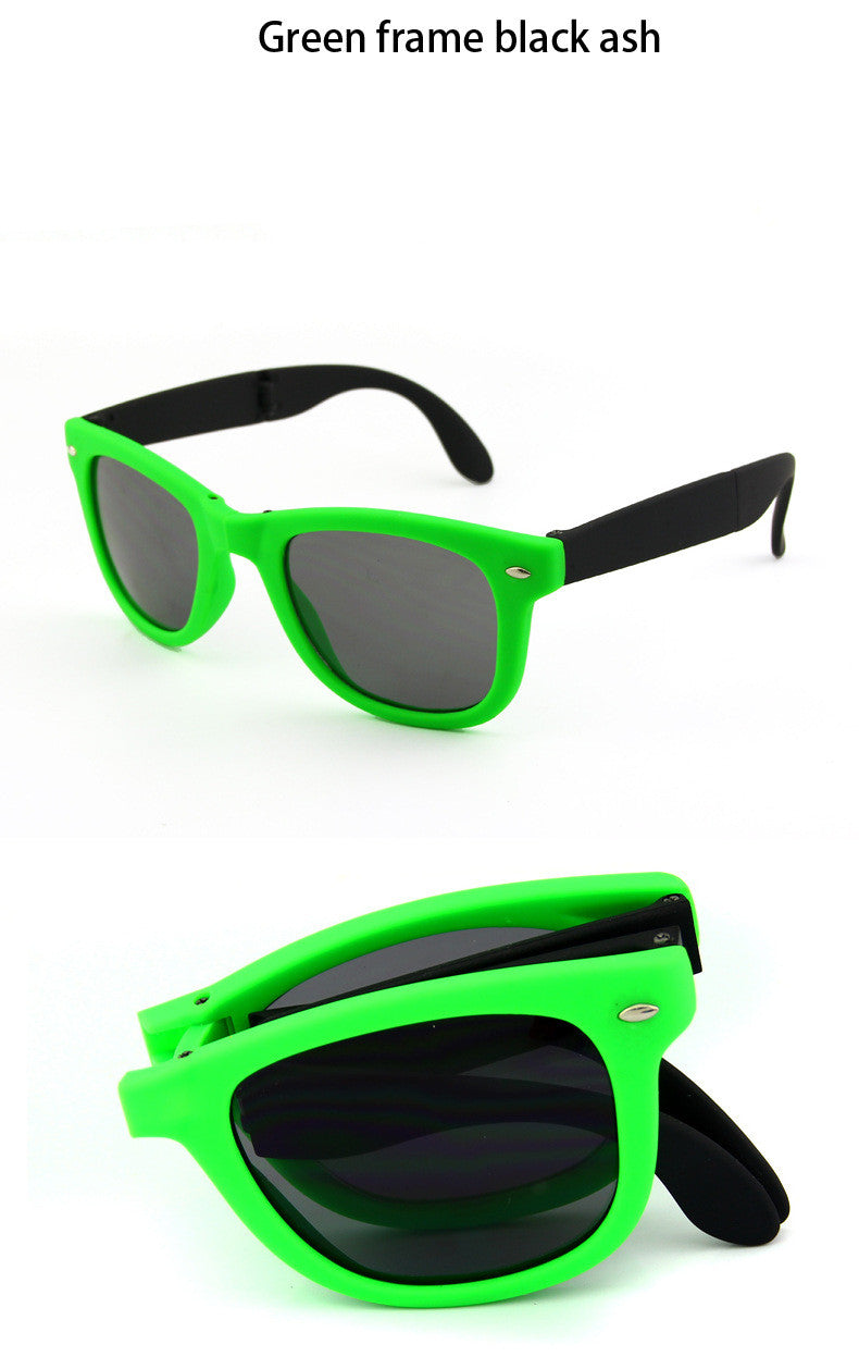 Men Shopping Travel Colorful UV400 Folding Sunglasses