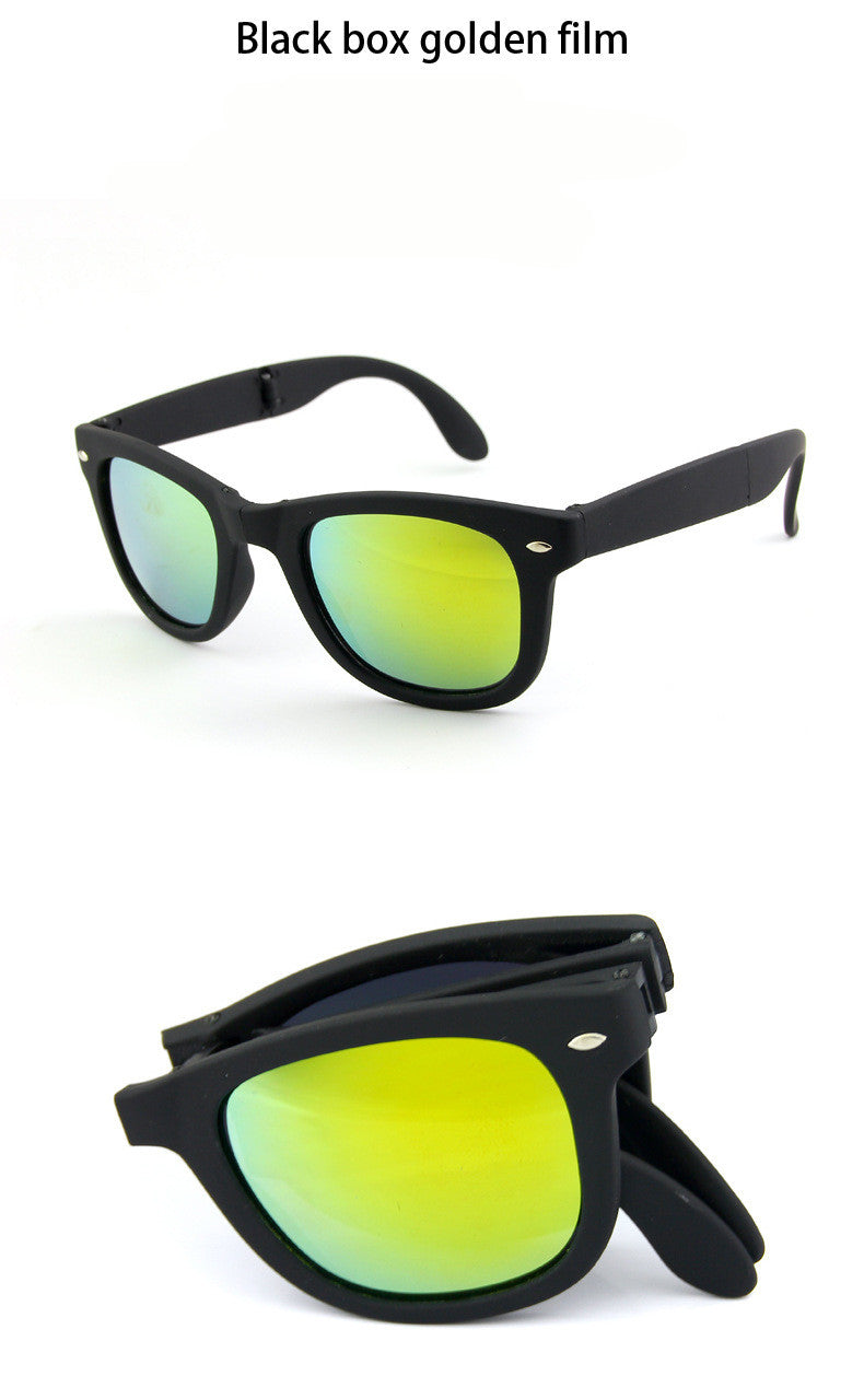 Men Shopping Travel Colorful UV400 Folding Sunglasses