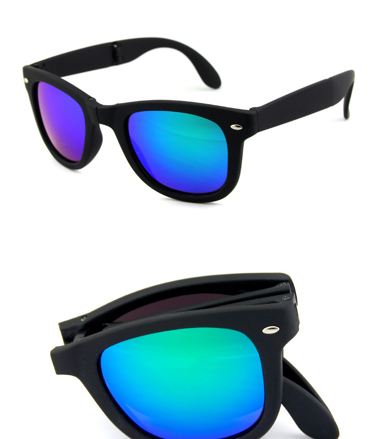 Men Shopping Travel Colorful UV400 Folding Sunglasses