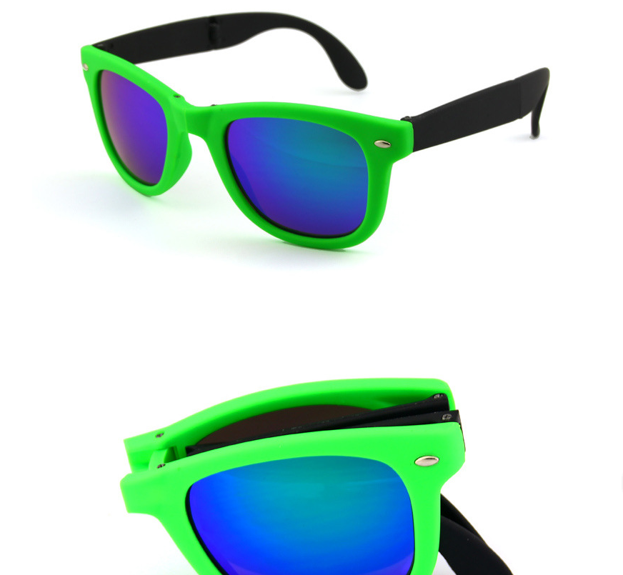 Men Shopping Travel Colorful UV400 Folding Sunglasses