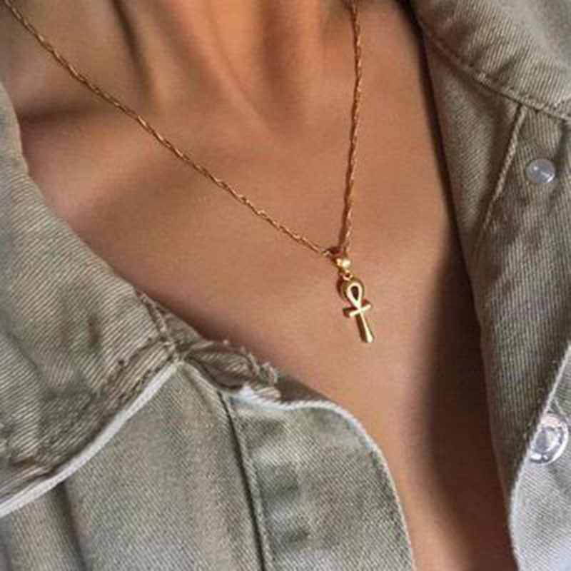 Metal Cross Pendant Necklace