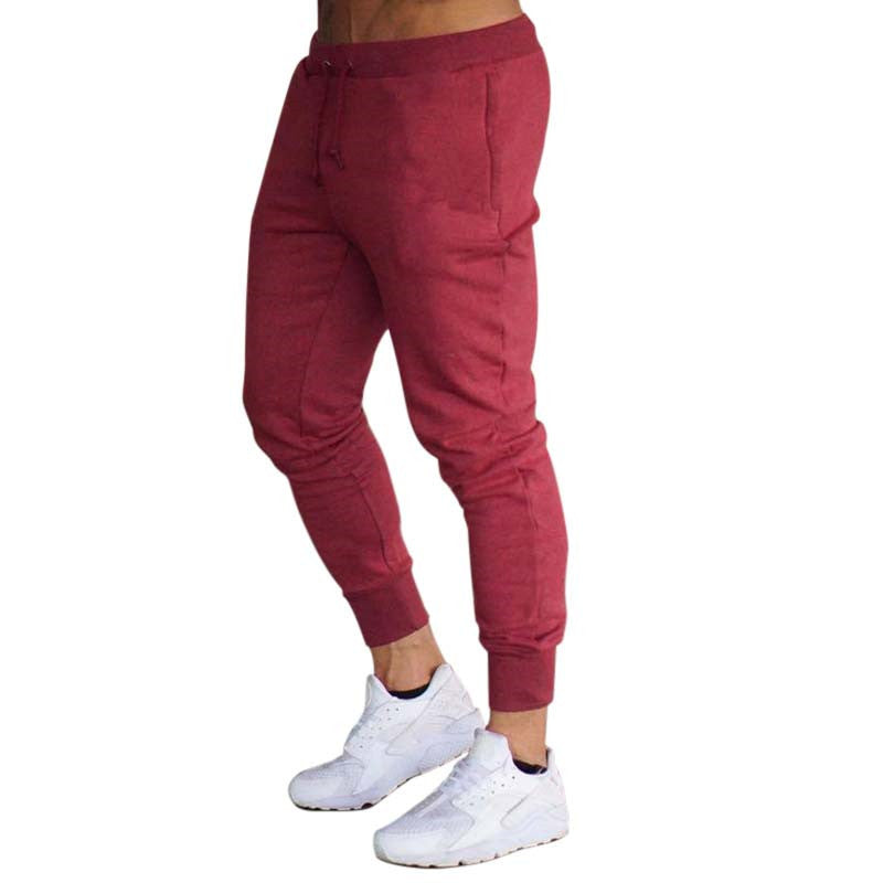 Streetwear Sports Pants Men'S Fitness Trousers Solid Color Fashion Casual Pants Feet Pants