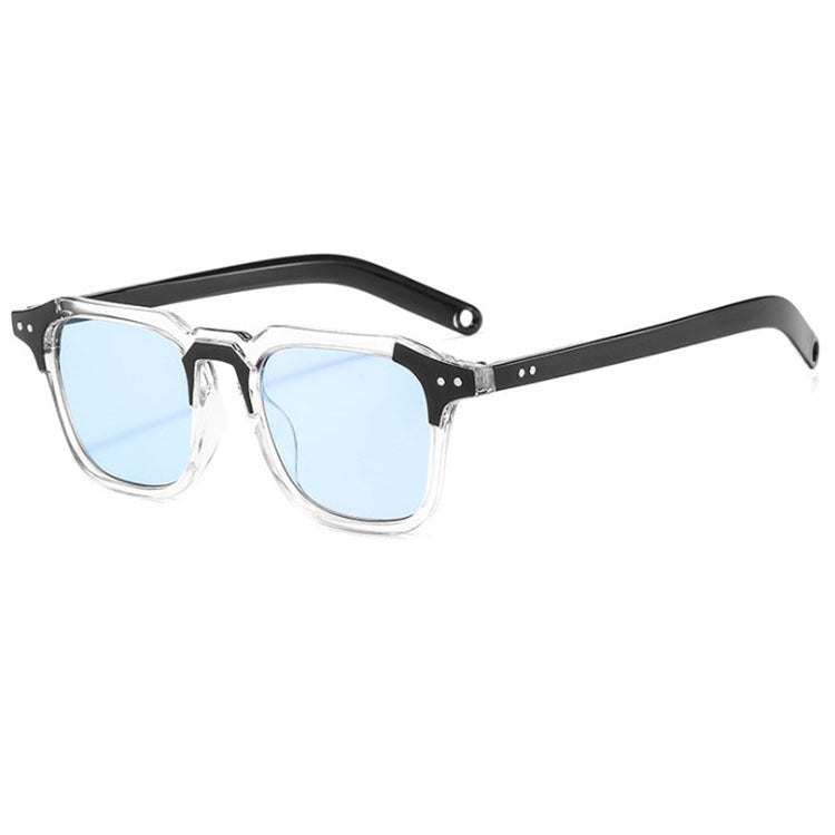 New Square Meter Nail Sunglasses, Ocean Film Fashion Sunglasses, European And American Fashion Street Photo Metal Hinge Frame