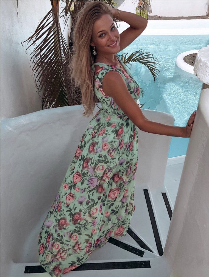 Printed chiffon dress