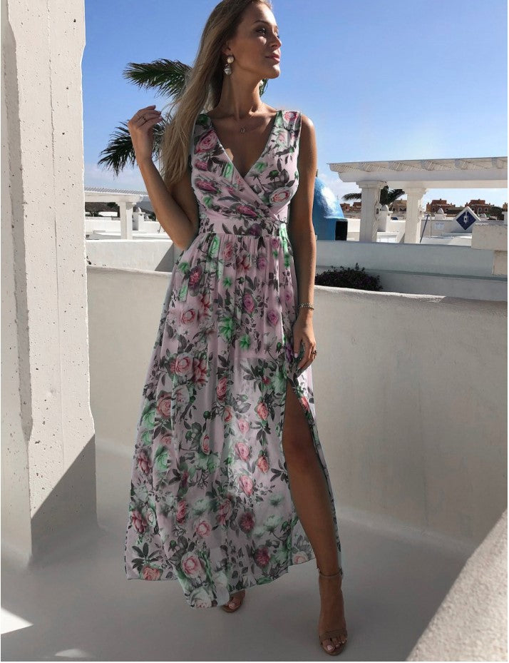 Printed chiffon dress