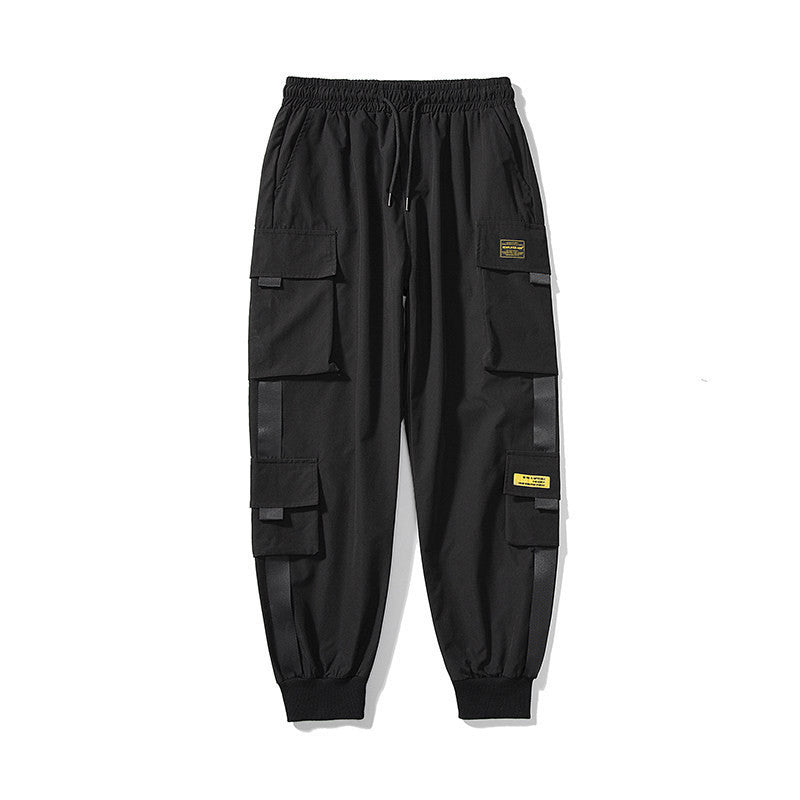 Summer Thin Multi Pocket Overalls Loose Fitting Harem Pants