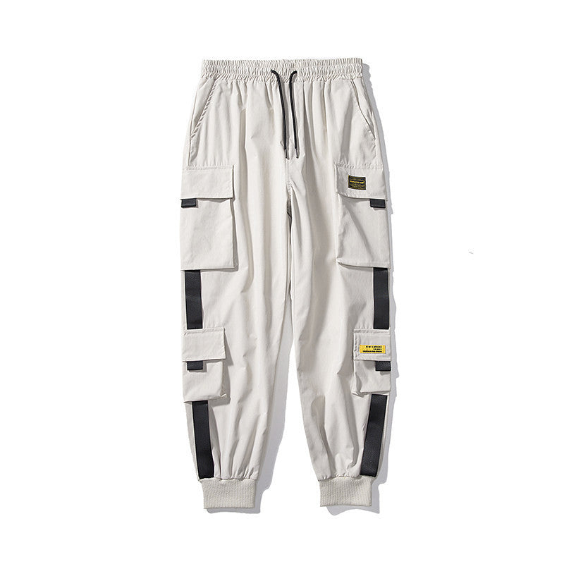 Summer Thin Multi Pocket Overalls Loose Fitting Harem Pants