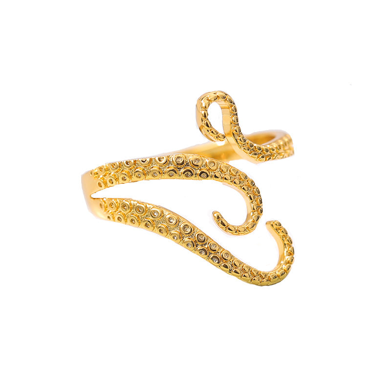 Stainless Steel Ring Octopus