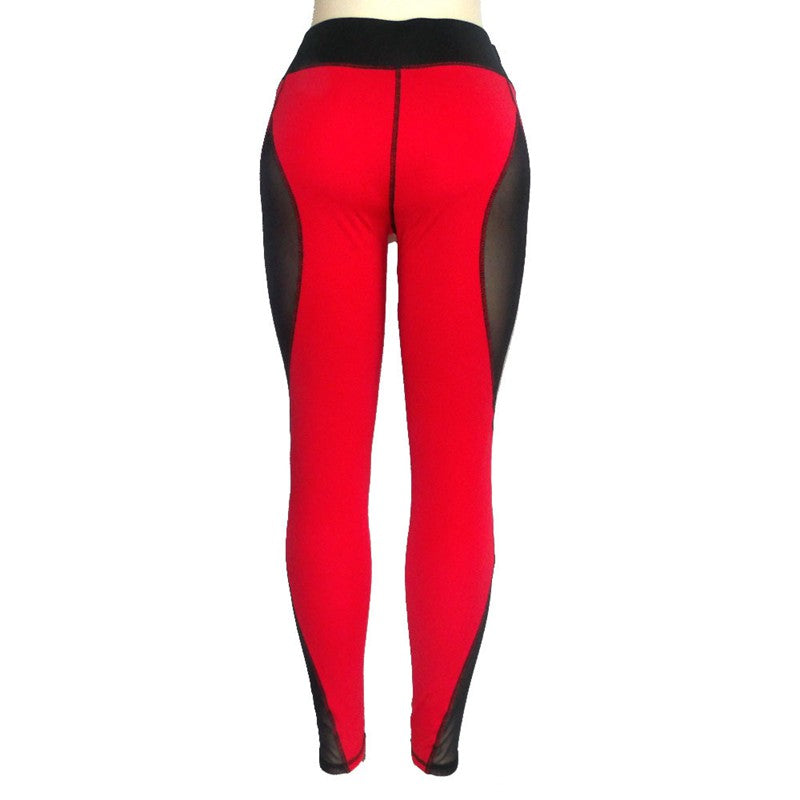 Breathable running stretch yoga dance color matching trousers