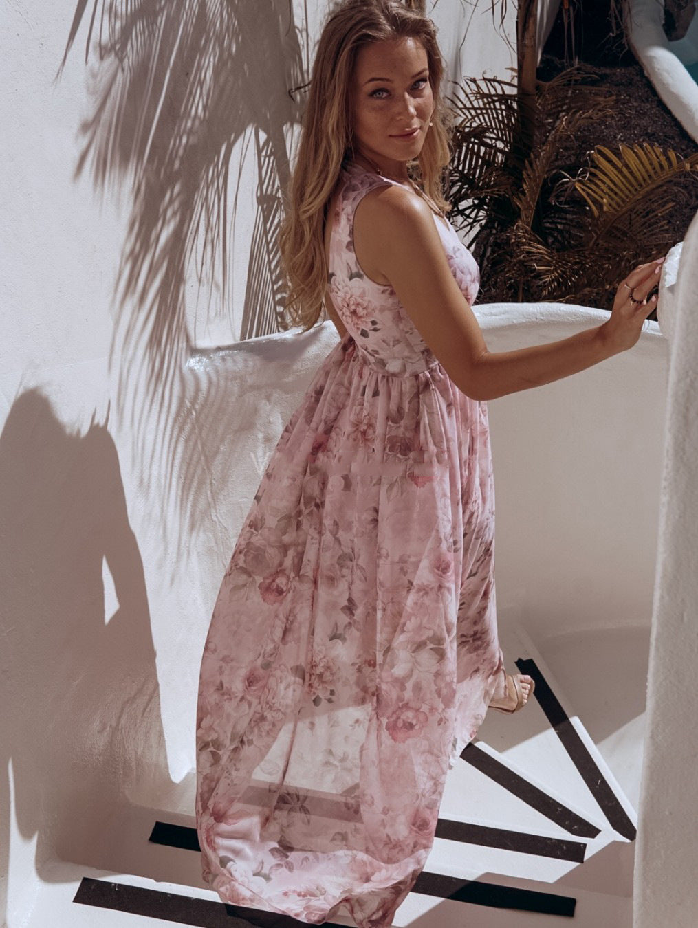 Printed chiffon dress