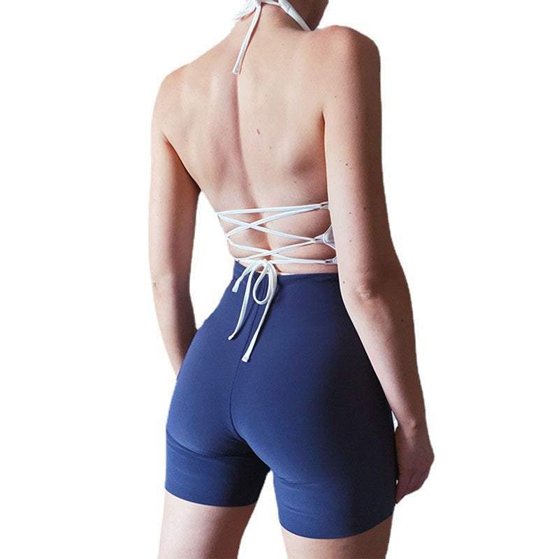 New Women's U-neck Sleeveless Chest-wrapped Strap Halter Vest