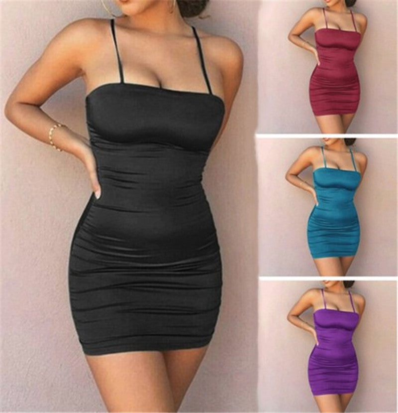 Sexy Slim Dress With One Shoulder Strap