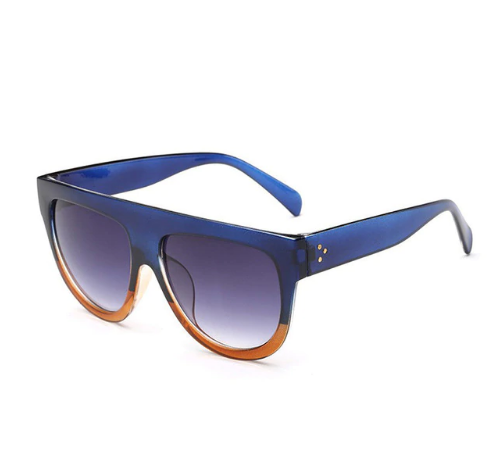 Big box sunglasses fashion Europe and America sunglasses trend ladies round face rivet cat eye glasses