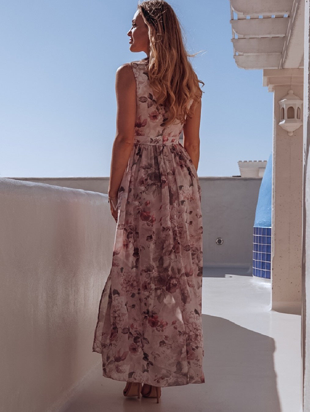 Printed chiffon dress