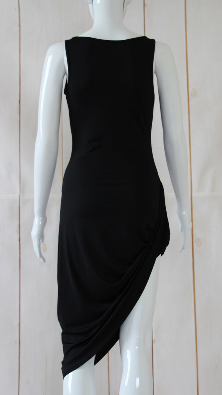 Sexy slanted legless nightclub female dress