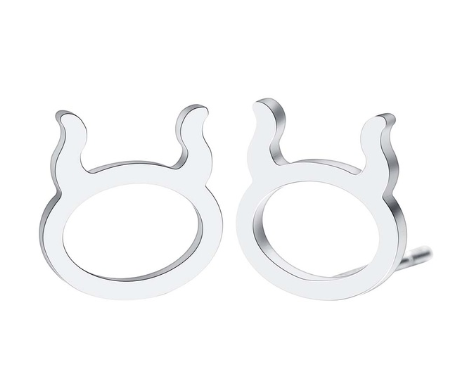women's lovely earrings elegant star zodiac sign Fish Charm stainless steel large jewelry simple Earring Gift