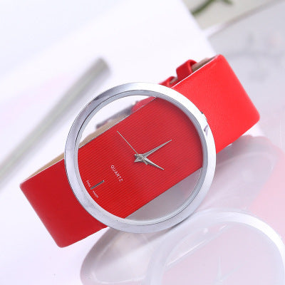 Simple watch transparent hollow personality ladies watch