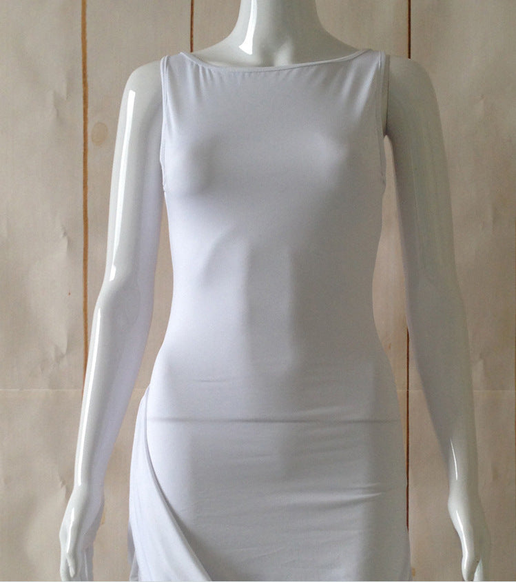 Sexy slanted legless nightclub female dress