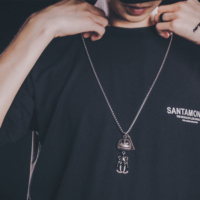 Clothes Ornaments Couple Men And Women Chain Titanium Steel Necklace