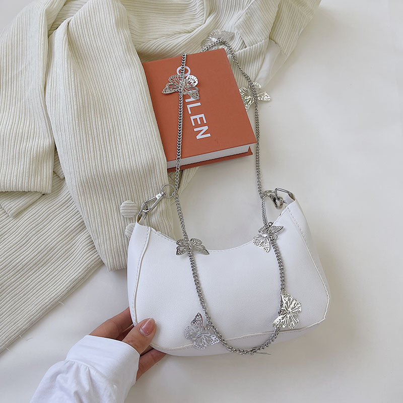 Women's Bag Folds Underarm Bag Casual Messenger Shoulder Chain Bag