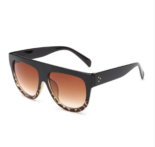 Big box sunglasses fashion Europe and America sunglasses trend ladies round face rivet cat eye glasses