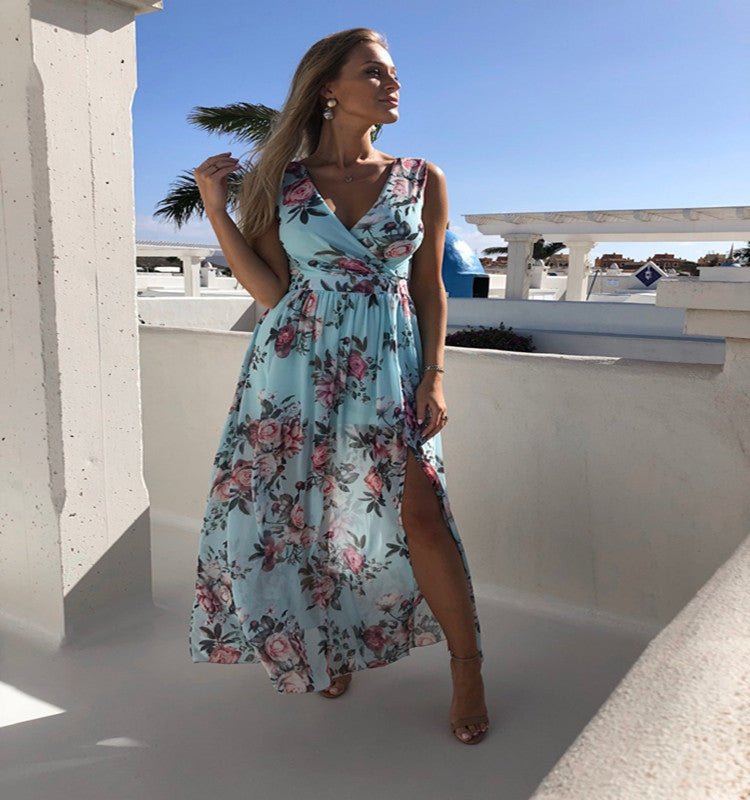 Printed chiffon dress