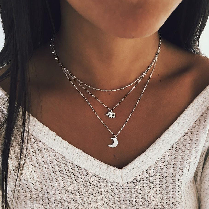 Temperament Fairy Gem Droplet Necklace Fold Lock