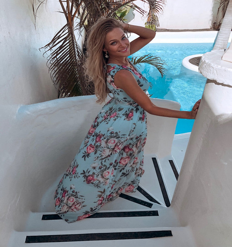 Printed chiffon dress