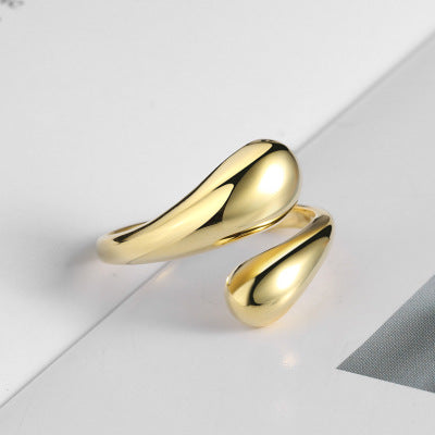 Concave-convex Geometric Hollow Index Finger Ring Jewelry