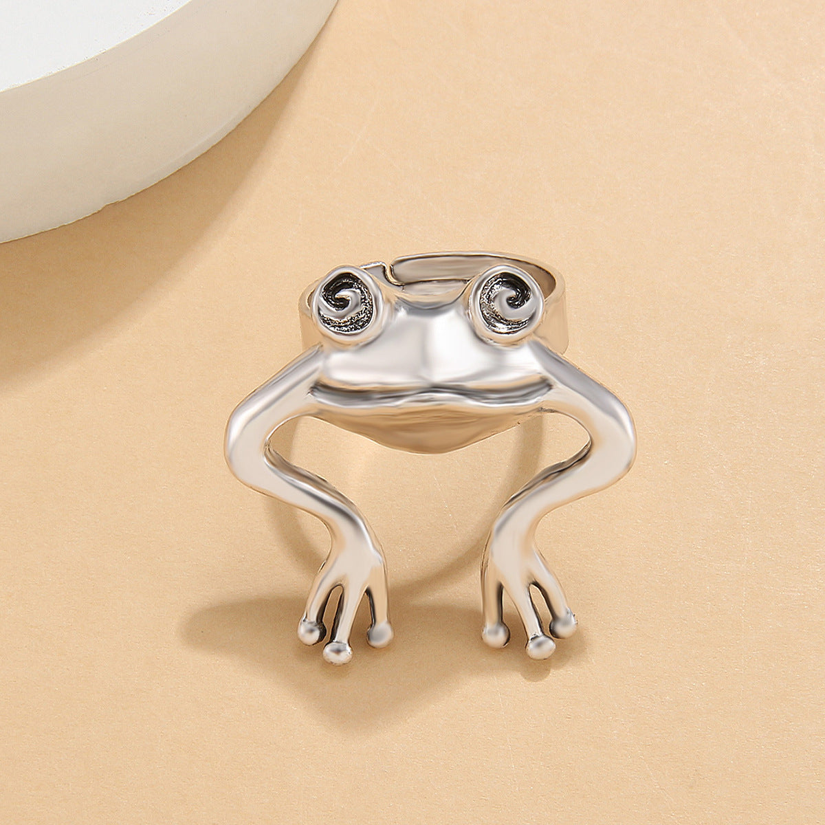 Distressed Frog Alloy Index Finger Ring