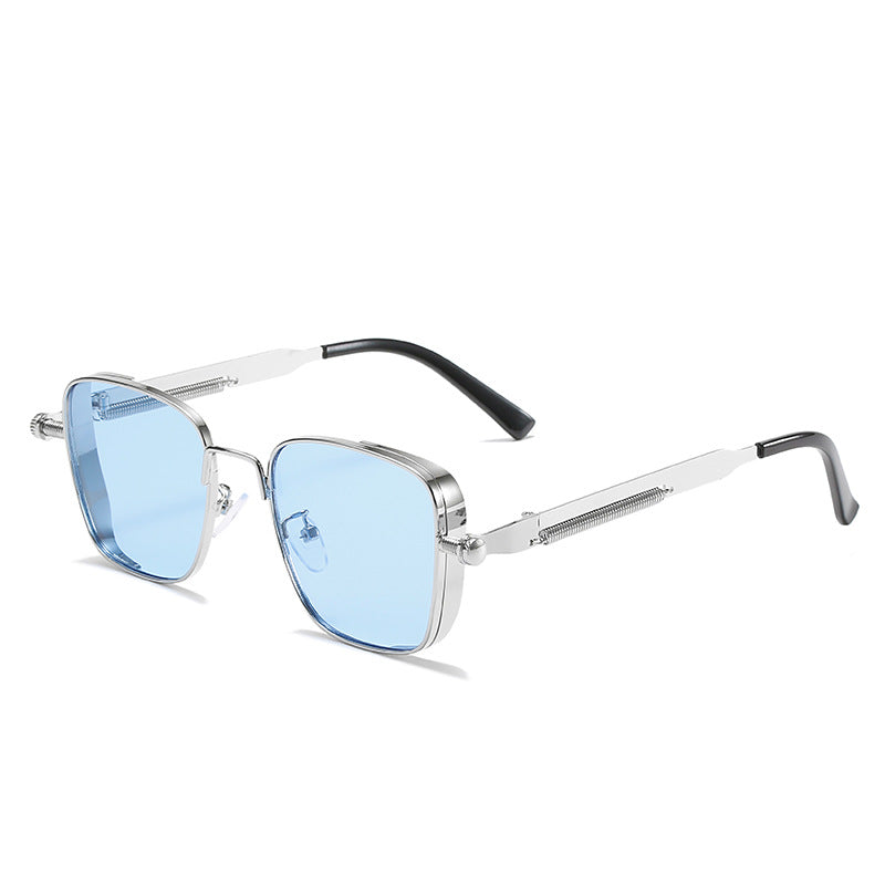 European And American Personality Street Shooting Metal Box Sunglasses