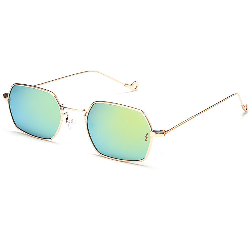 Retro Small Square Frame Polygonal Sunglasses For Men And Women