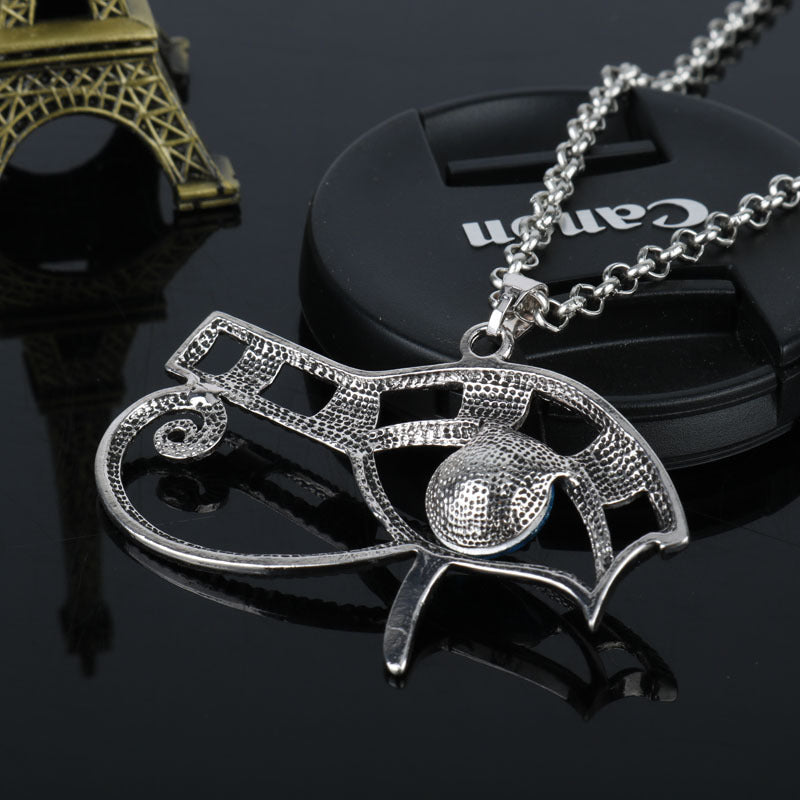 European And American Creative Diamond Horus Eye Pendant Necklace Yugioh Personalized Fashion Jewelry