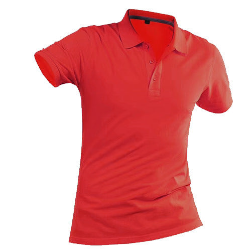 Men's Short Sleeve Sports Polo Shirt Lapel Solid Color T-Shirt