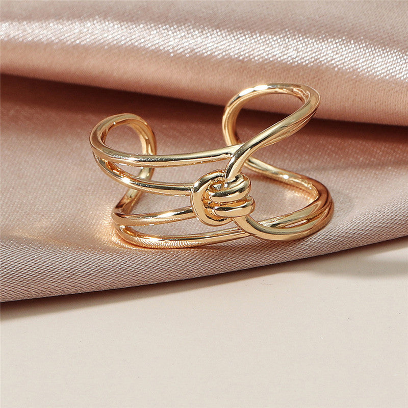 Personality Geometric Adjustable Cross Ring Jewelry