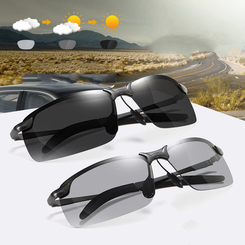 Men's Day And Night Polarized Color-changing Sunglasses