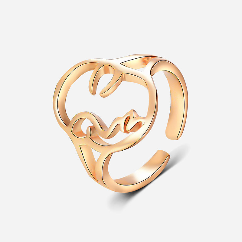 Sweet Commuter Student Ring Pure Color Women's Jewelry
