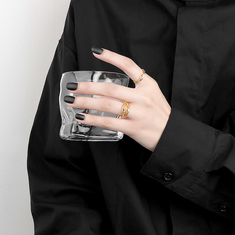 Extremely Simple Design Ring INS Niche Irregularities