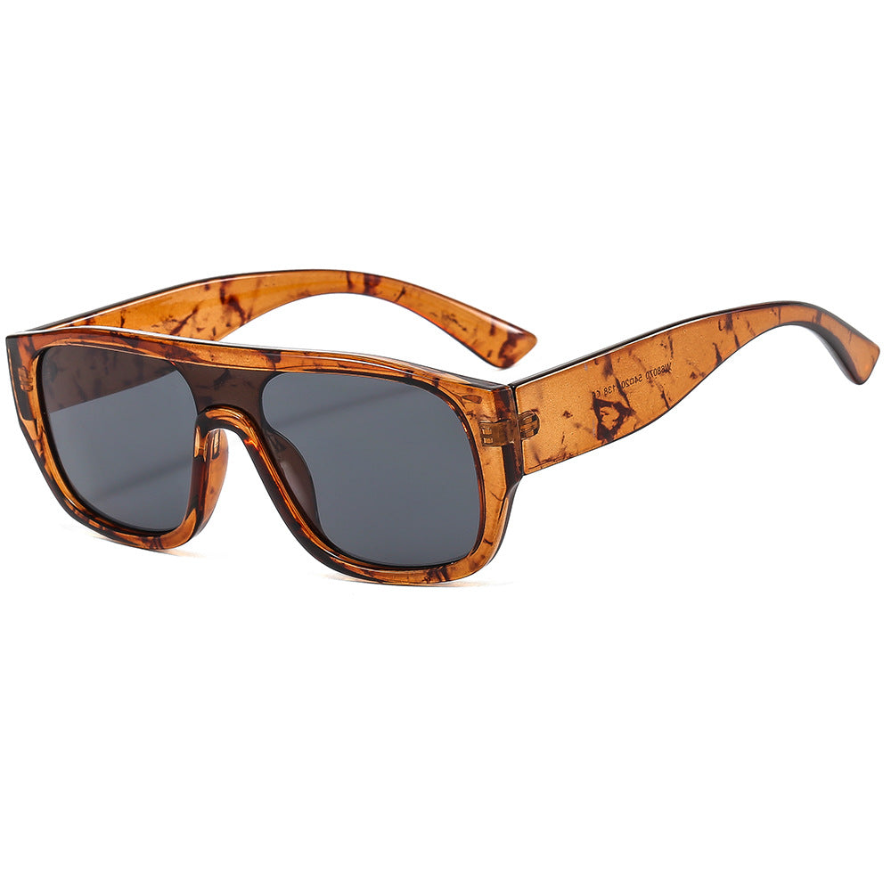 New One Piece Large Frame Square Sunglasses