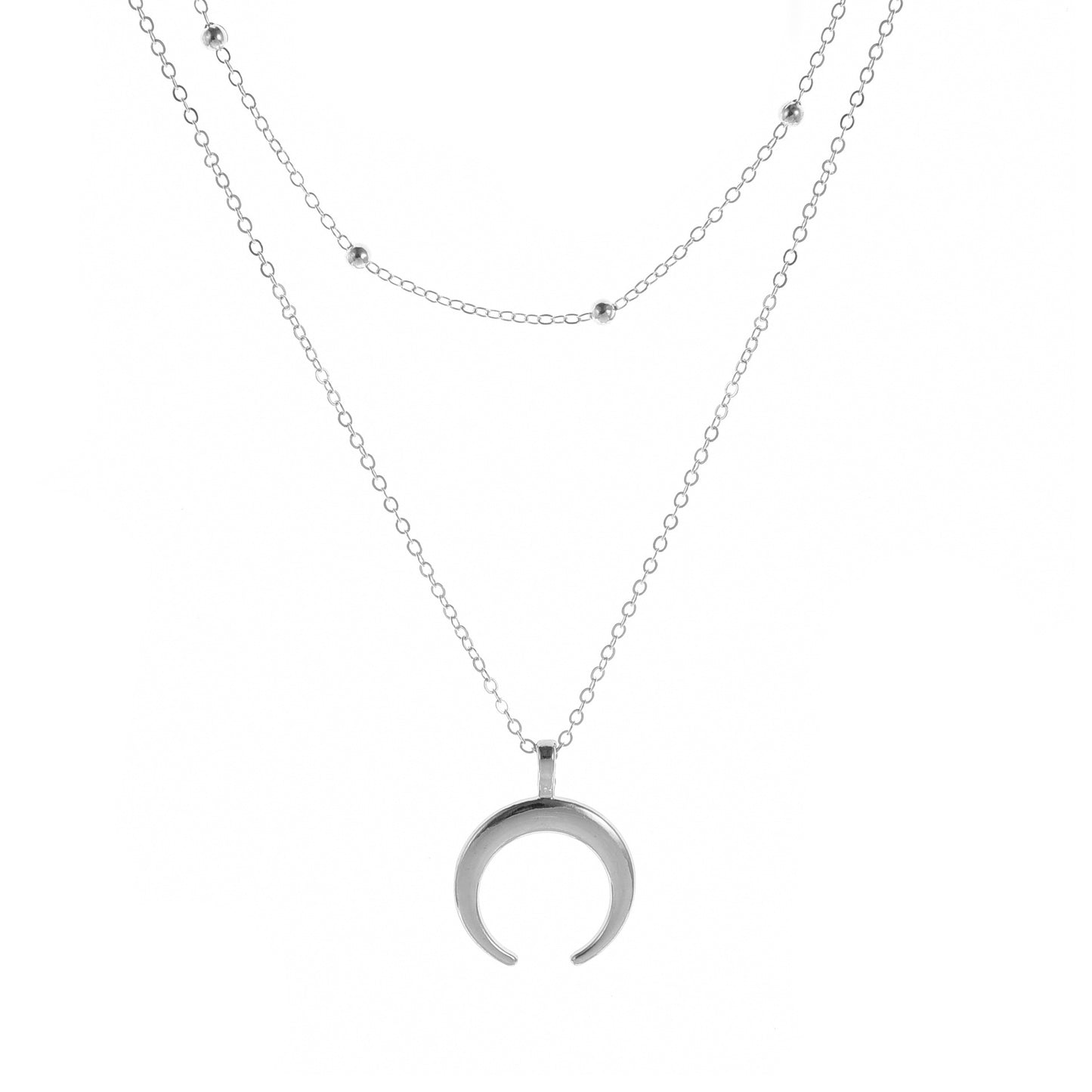 New Products Fashion Jewelry Bohemian Double Horn Necklace