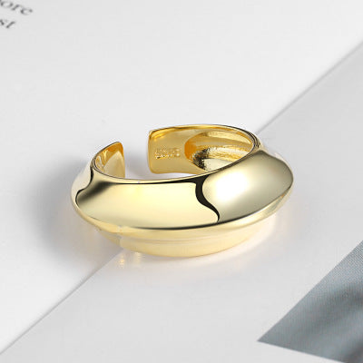 Concave-convex Geometric Hollow Index Finger Ring Jewelry