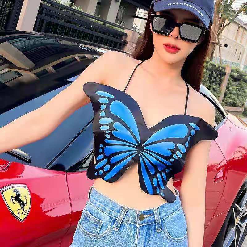 New Sexy Butterfly Print Personalized Beach Vest