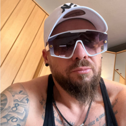 Men's Large Frame One-piece Sunglasses
