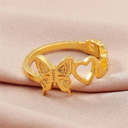 Personalized Fashion Copper Three-dimensional Love Ring