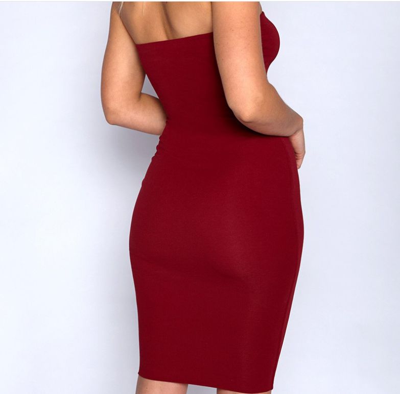 tube top sexy dress dew backpack hip skirt