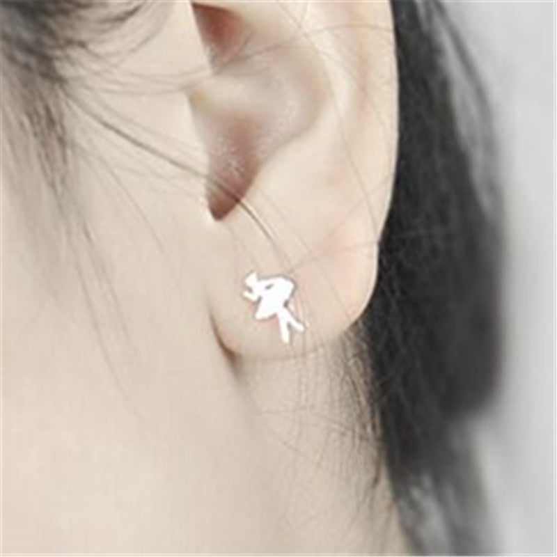 Creative Ballet Dancer Stud Earring Accessories